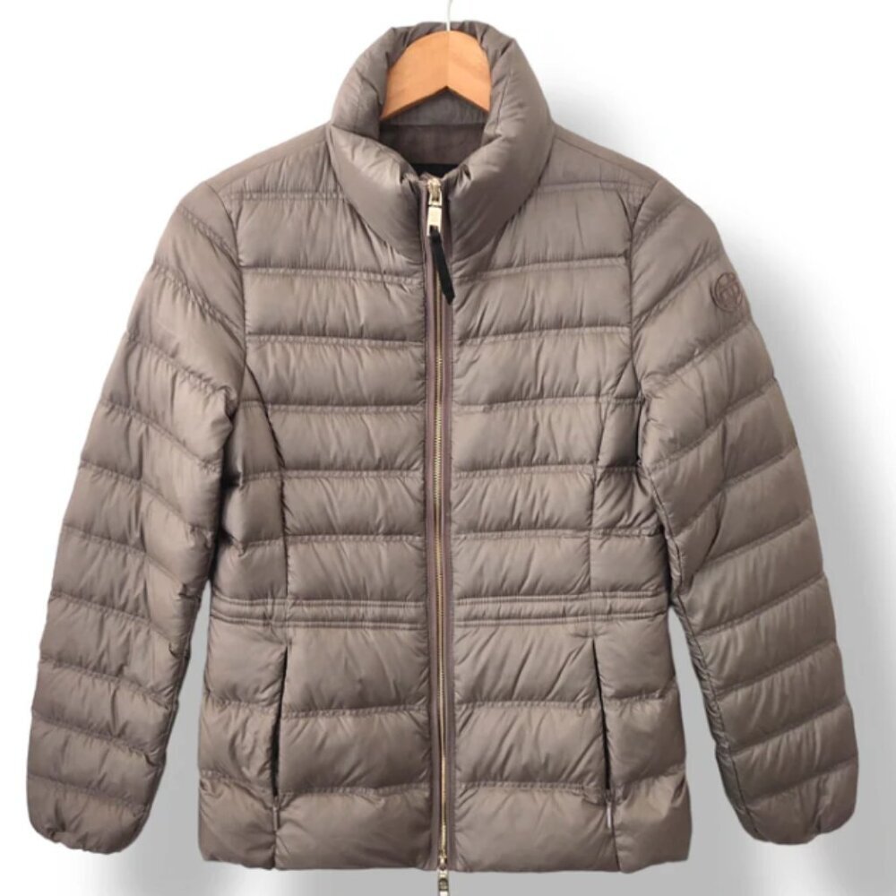 Women's Massimo Dutti Feather Down Jacket – Small, Luxury Grey Puffer - Picture 3 of 4